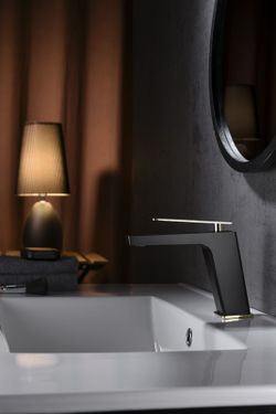 Grifo lavabo Suecia negro oro BDC032-1NGOLD  Imex