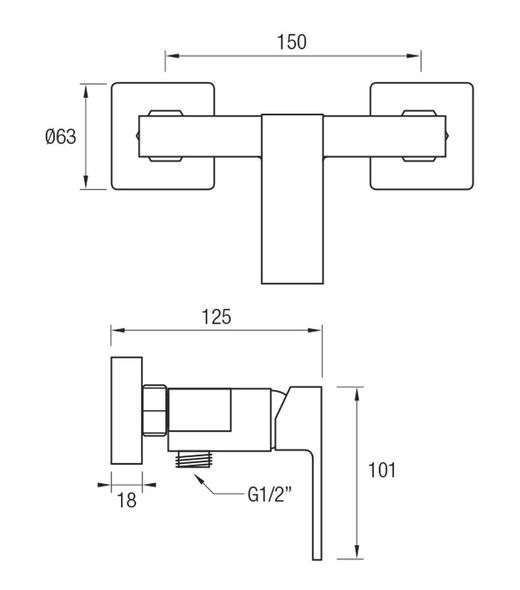 Rubinetto doccia Aquassent Luxor