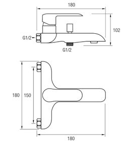 Grifo Misuri para bañera Aquassent