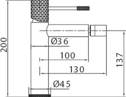 Imex BDG053-2ORC Genova μίξερ μπιντέ μονού μοχλού βουρτσισμένο ροζ χρυσό