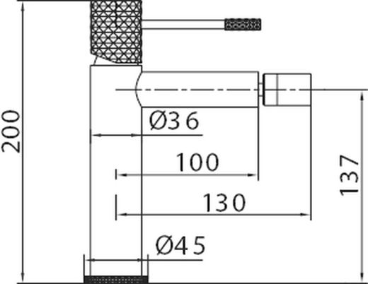 Imex BDG053-2ORC Genova μίξερ μπιντέ μονού μοχλού βουρτσισμένο ροζ χρυσό