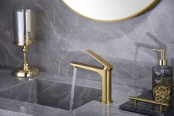 Bateria umywalkowa jednouchwytowa Naples szczotkowane złoto BDN047-1OC Imex