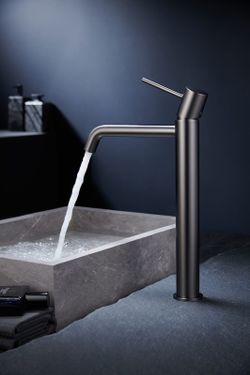 Tall single-lever basin faucet black gun metal BDM039-3BGM Imex