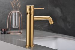 Bateria umywalkowa jednouchwytowa Genoa szczotkowane złoto BDG053-1OC Imex