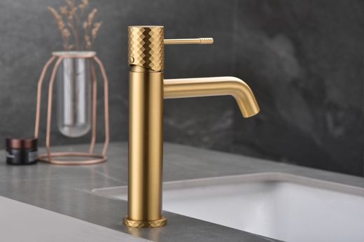 Bateria umywalkowa jednouchwytowa Genoa szczotkowane złoto BDG053-1OC Imex