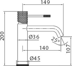 Grifo monomando lavabo Génova Oro rosa cepillado BDG053-1ORC Imex