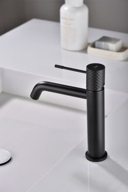 Eengreeps wastafelmengkraan Génova Mat zwart BDG053-1NG Imex