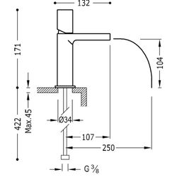 Loftfärger TRES tvättställsblandare