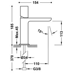 Βρύση μίξερ νιπτήρα χρώματα σοφίτας TRES