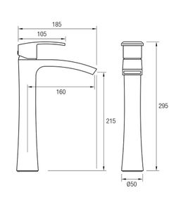 Grifo Orleans para lavabo alto Aquassent