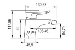 Grifo Sayro cromo Cold Star para bide. Aquassent