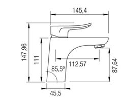 Grifo Sayro negro Cold Star para lavabo . Aquassent