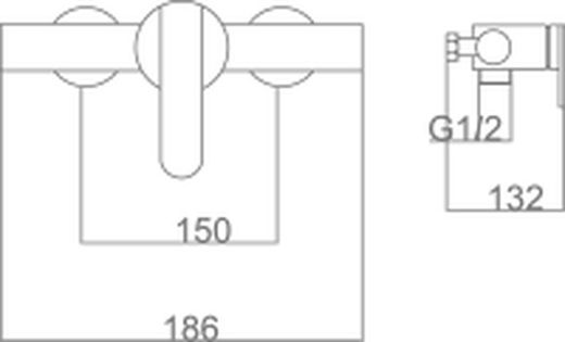 Grifo ducha Roma cromo BDR001-5 Imex