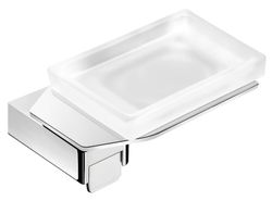 Jabonera adhesiva baño cromo brillo Neox_09 Pyp