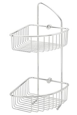 Jabonera adhesiva de esquina doble + percha AC_65 PyP
