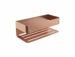 Jabonera Frontal Mayura Oro Rosa Cepillado 9 cm x 25,6 cm x 11 cm Medimex