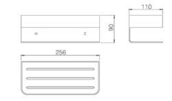 Jabonera Frontal Mayura Cromo 9 cm x 25,6 cm x 11 cm Medimex
