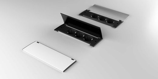 Kapsa 2 πρίζες + 2 ματ λευκό usb