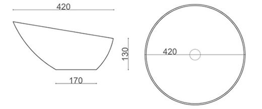 Lavabo Adwa Fine 42x20x13 cm