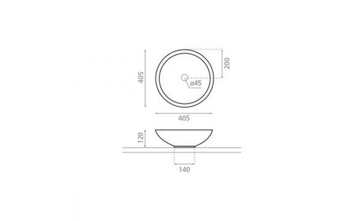 Lavabo Catania negre 405x120 mm The Bathco