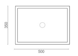Lavabo Dana Beige 50x35x12 cm