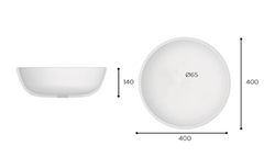 Pia decorativa Terrazzo cinza 40Øx14 cm