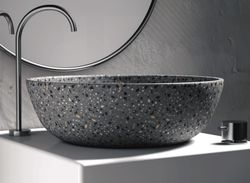 Pia decorativa Terrazzo cinza 40Øx14 cm