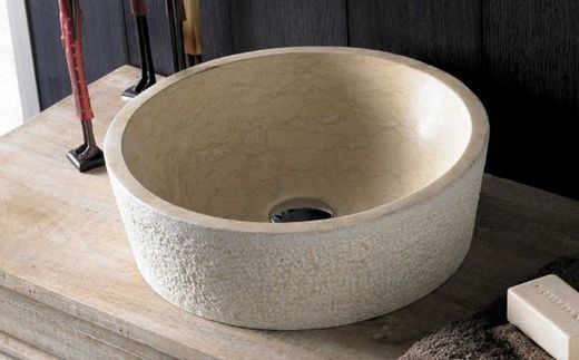 Lavatório duplo bege 405x130 mm The Bathco