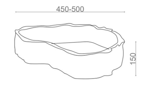 Diskho Petra sten 450-500×15 cm
