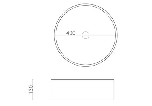 Lavabo pedra Race 40×13 cm
