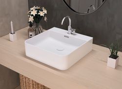 Eume Porcelain Washbasin 42x42x13 cm