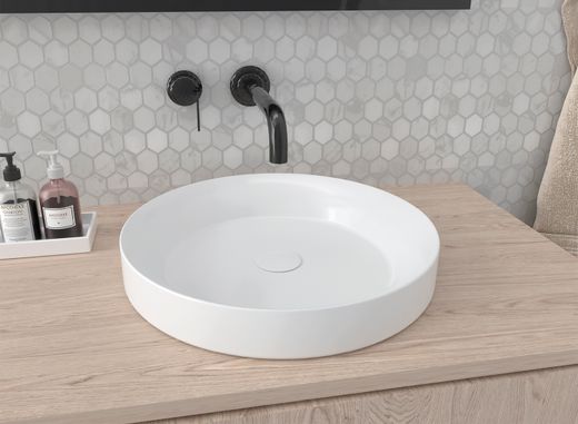Ontario Porcelain Washbasin 40Øx11 cm