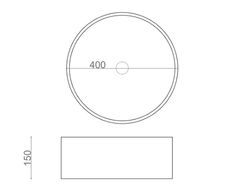 Lavabo Porcelana Tebas 40Øx15 cm