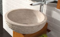 Waschbecken Puket beige 450x150 mm The Bathco
