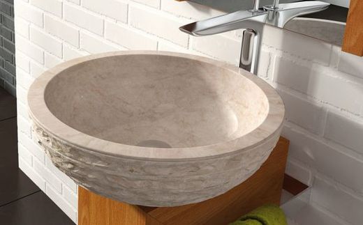 Beige Puket washbasin 450x150 mm The Bathco