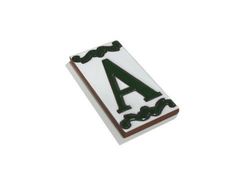 Bokstav Mini Grön Kakel 5x10 cm