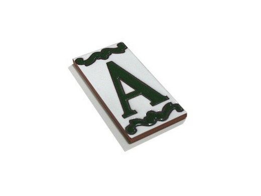 Bokstav Mini Grön Kakel 5x10 cm