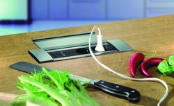 porta mágica soquete de rede acabamento em alumínio