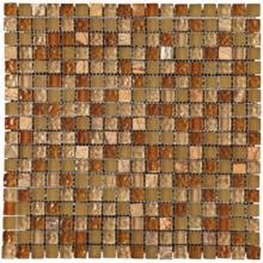 Mosaïque en pierre et cristal 30,1x30,1cm Forêt de liège