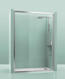 Mampara de dutxa corredissa Eco 100 vidre transparent Castel