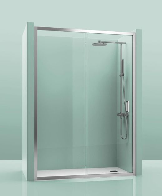 Mampara de dutxa corredissa Eco 100 vidre transparent Castel