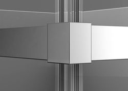 Elegancki, przesuwany parawan prysznicowy ze szkła przezroczystego 100 Castel