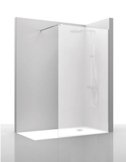 Mampara de ducha angular corredera Magna 400 2 fijos + 1 puerta Castel