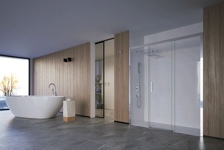 Mampara Ducha Corredera Magma200 cristal transparente Castel