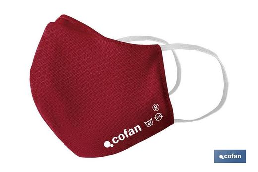 Masque textile bleu réutilisable pour adulte