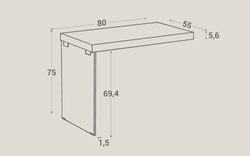 Fix glass table + natural oak Cancio