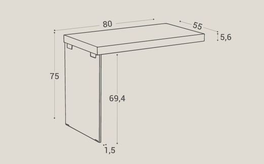 Fix glass table + natural oak Cancio