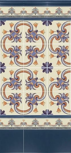 Moldura Azul-F mate 5x20 Cerámicas Ribesalbes