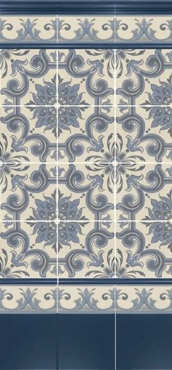 Moldura Azul-F mate 5x20 Cerámicas Ribesalbes