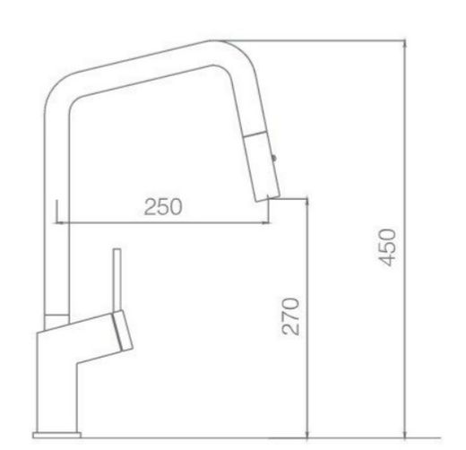 Bonn Gun Μεταλλικός αναδευτήρας νεροχύτη με ανασυρόμενο στόμιο Ref GCE024/BGM Imex